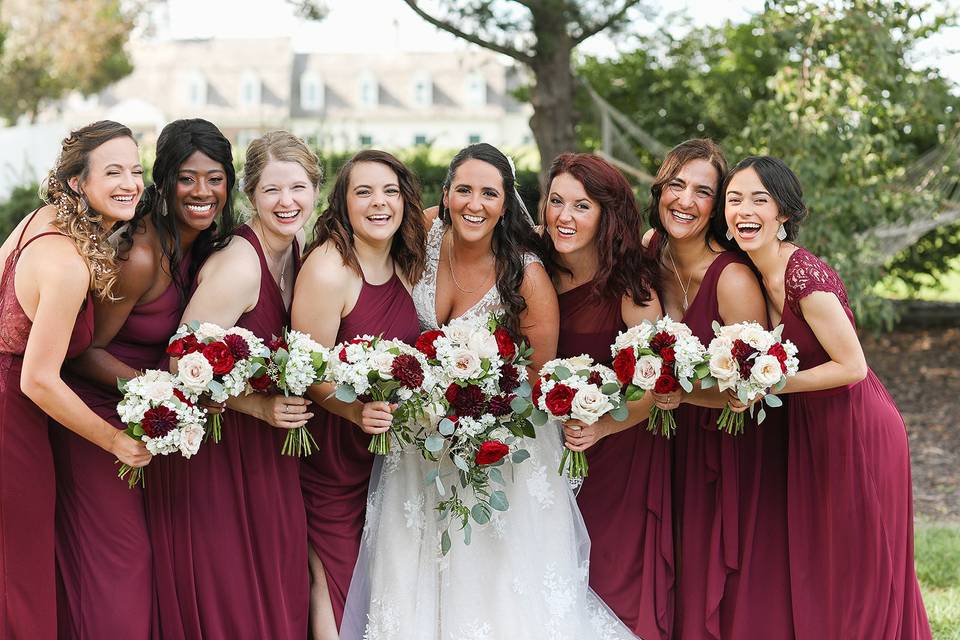 Burgundy wedding