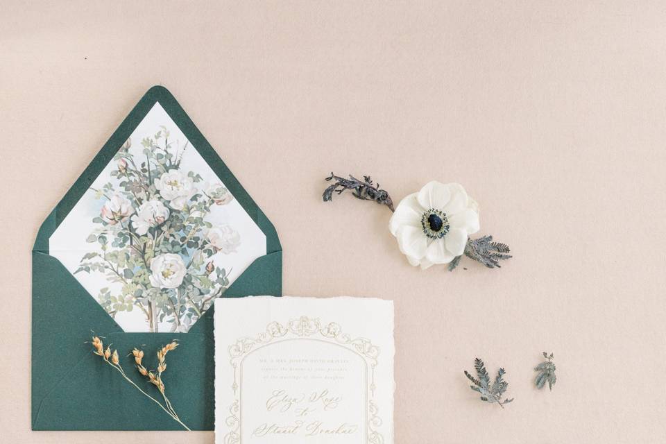 Flat Lay Invitation Suite