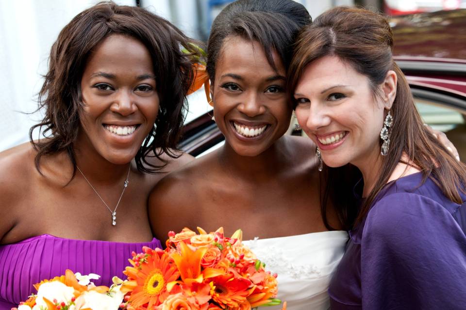 Bride with Her Best Friends