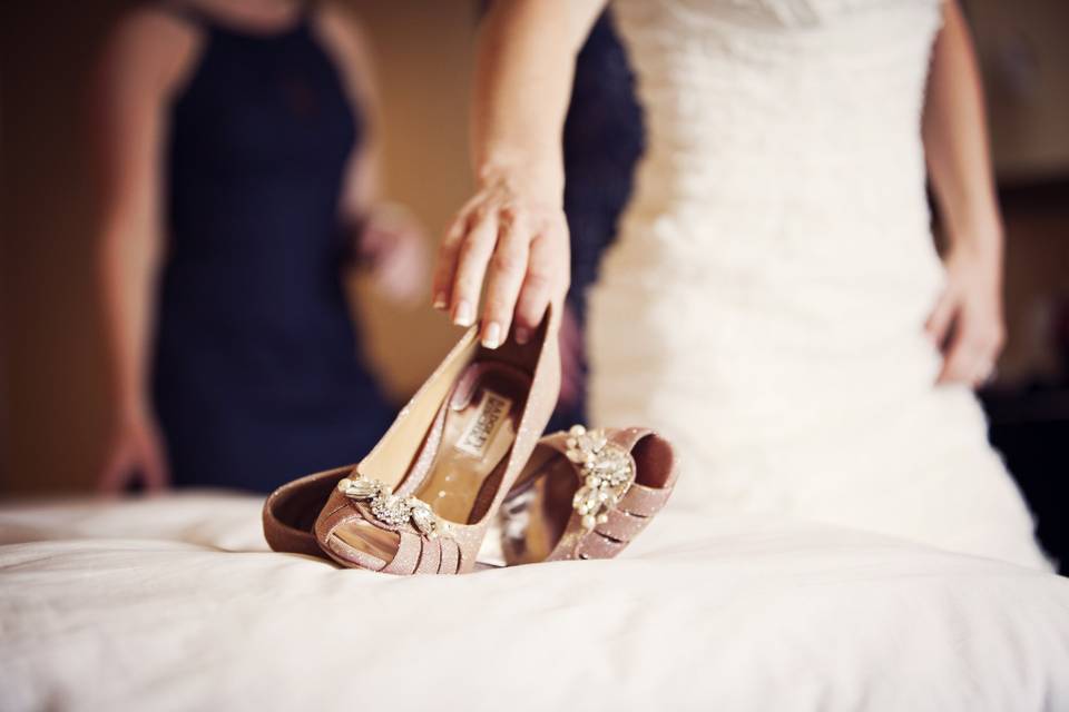 Wedding shoe detail