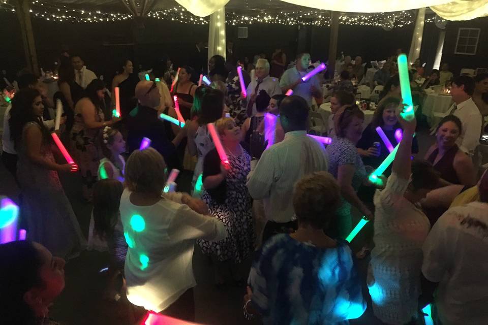 Guests dancing