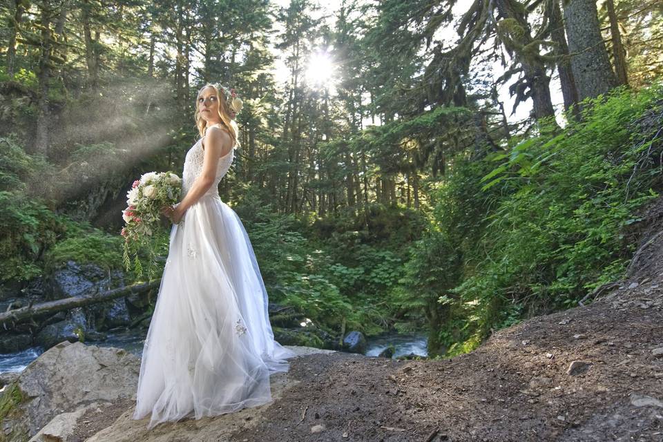 Outdoor bridal shoot