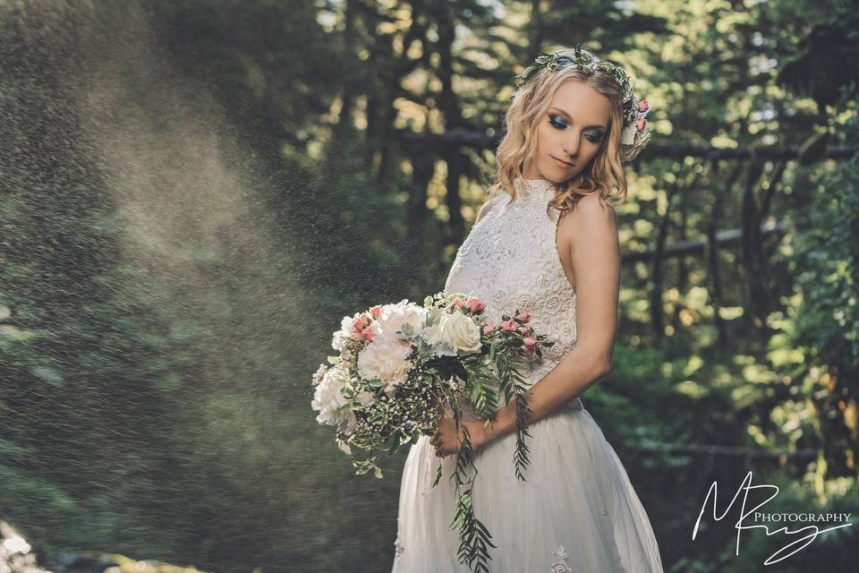 Bride with flower crown