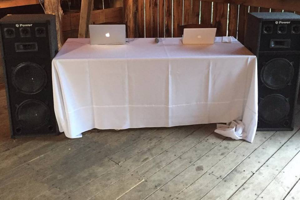 Elegant DJ booth