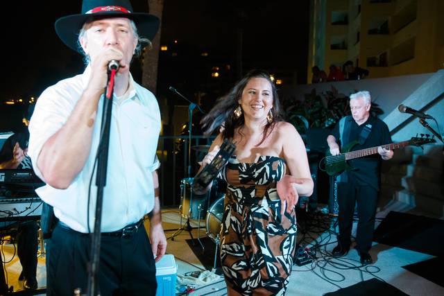 Wedding guest joining the Band onstage!