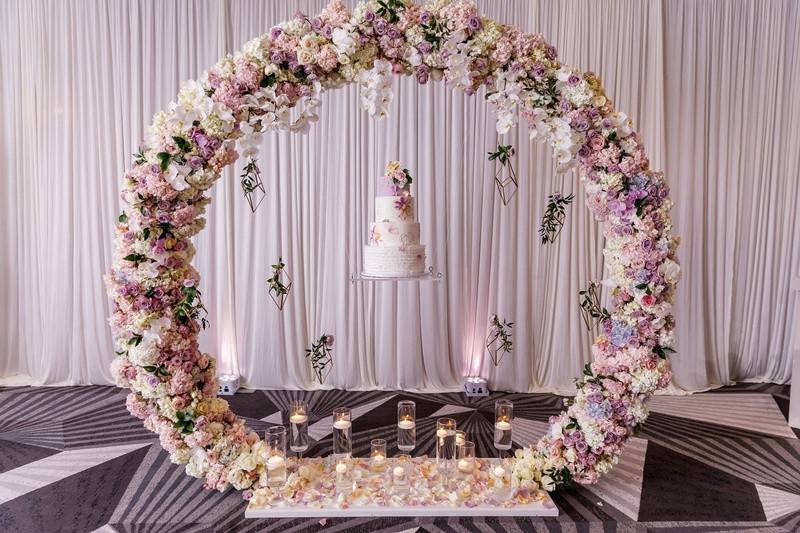 Elegant piece of wedding decor