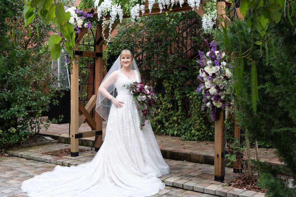 Bride with arch