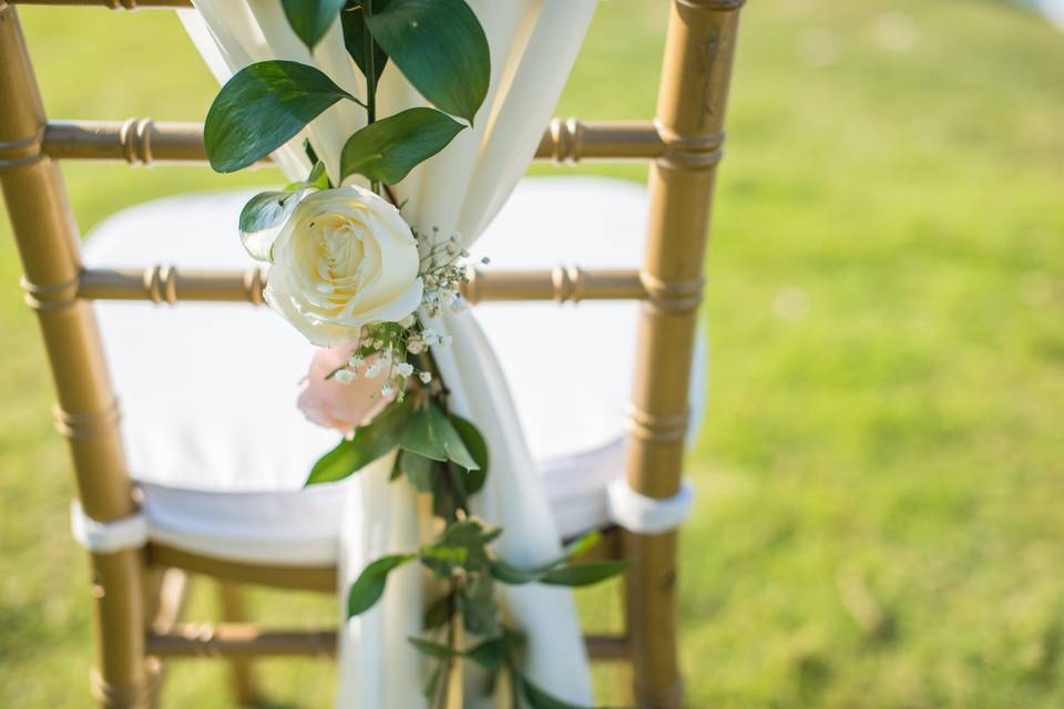 Elegant Chair Flowers