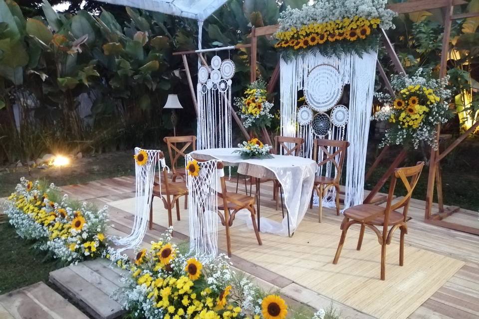 Sunflower Boho Wedding