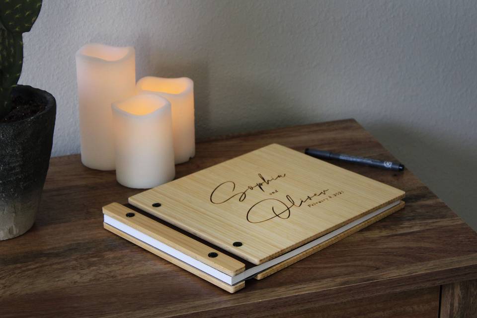 Elegant guest book table