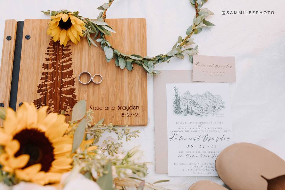 Pine Tree Wedding Guest Book