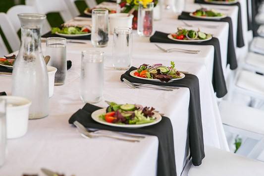 Dining area setup