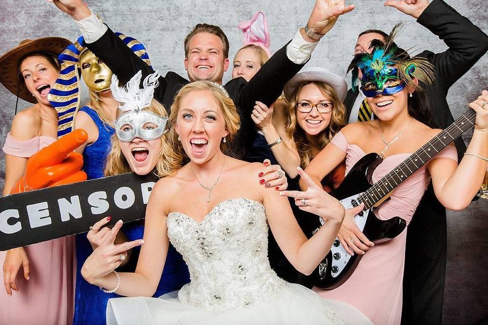 The bride with friends