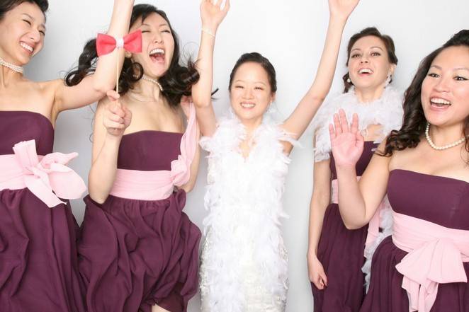 The bride and bridesmaids