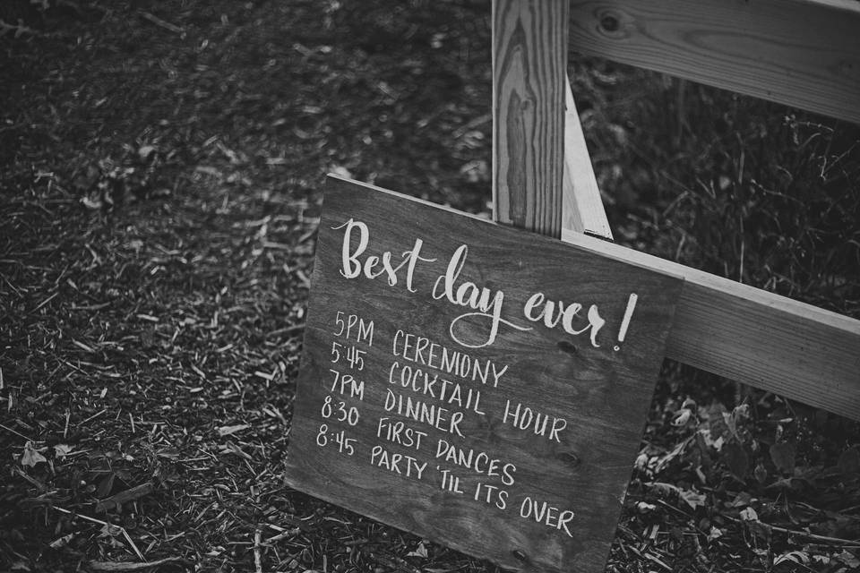 Outdoor wedding ceremony