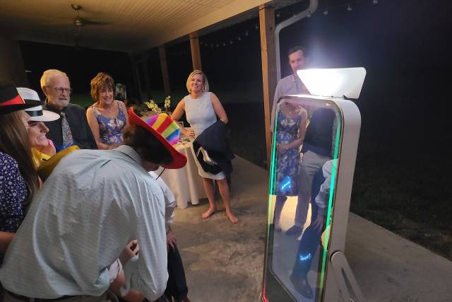 Another view of mirror booth.