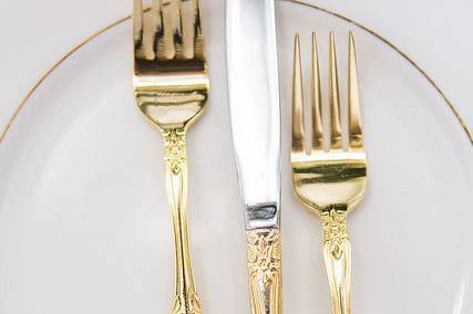 Gold flatware