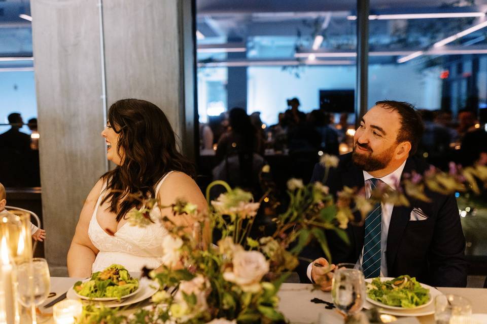 Bride & Groom at Dinner