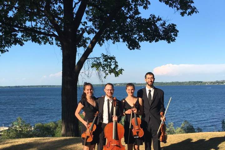 Quartet by the water