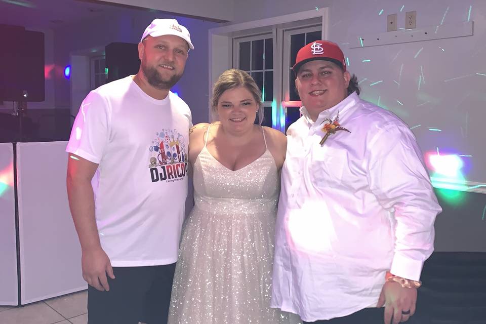 With the happy couple!