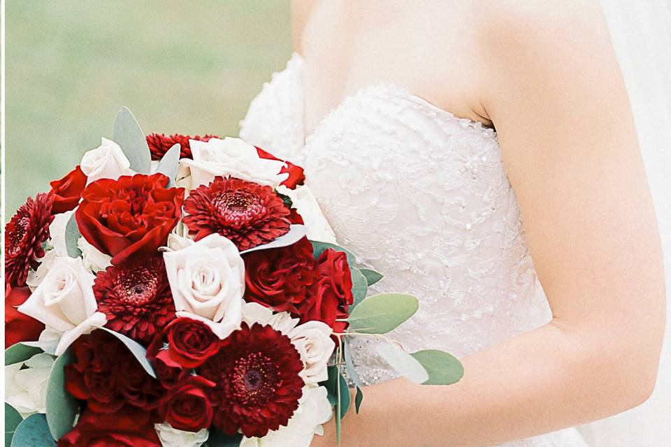 Red and White bouquet