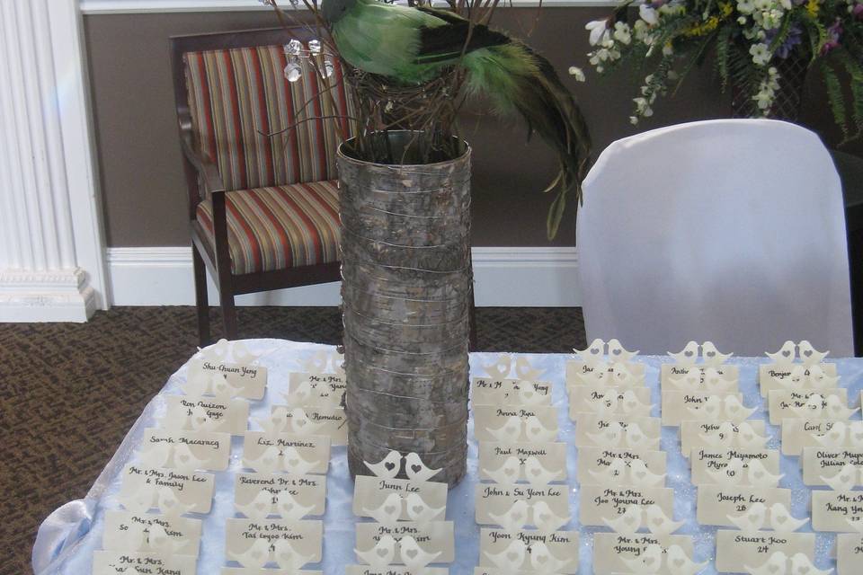 Place card table