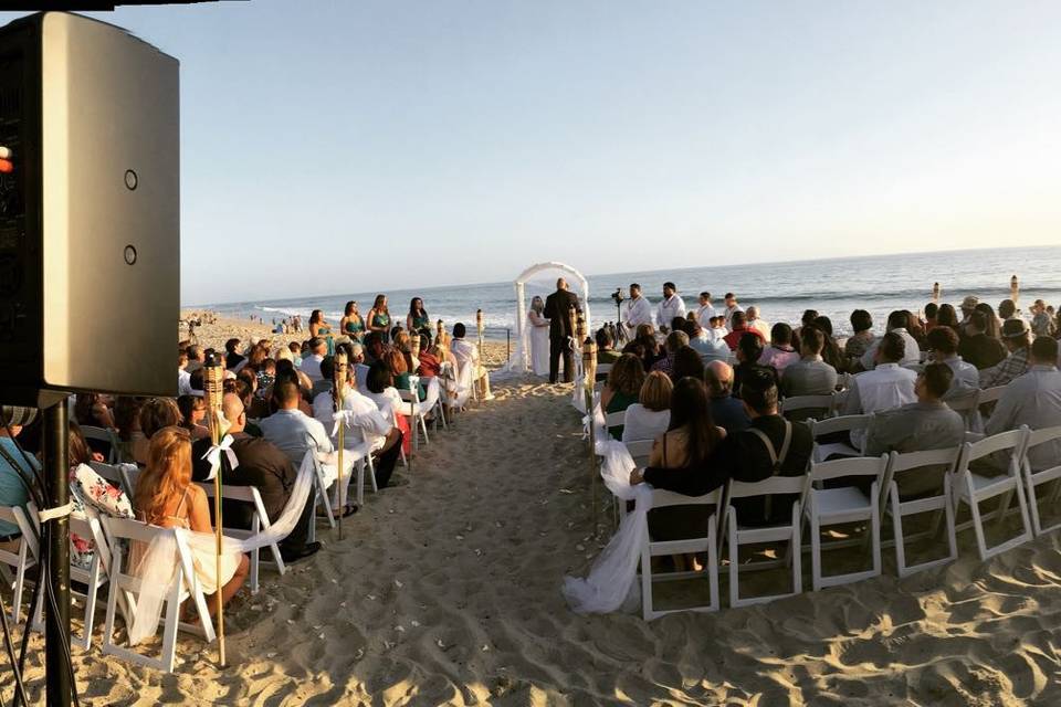 Outdoor wedding ceremony