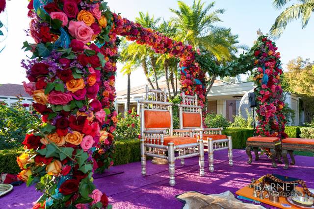 Traditional wedding ceremony set up