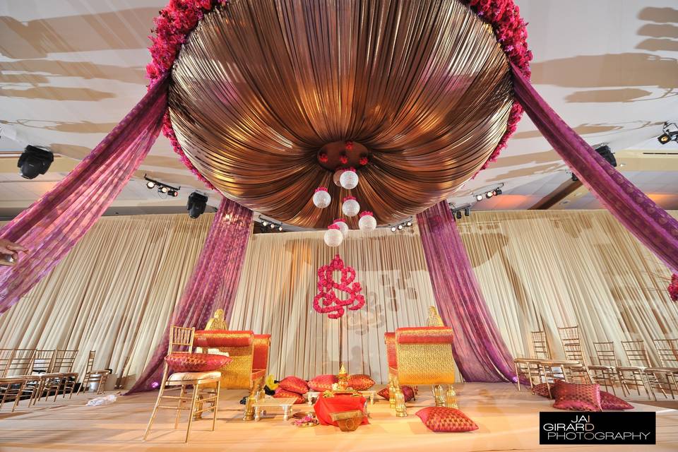 Traditional wedding ceremony set up