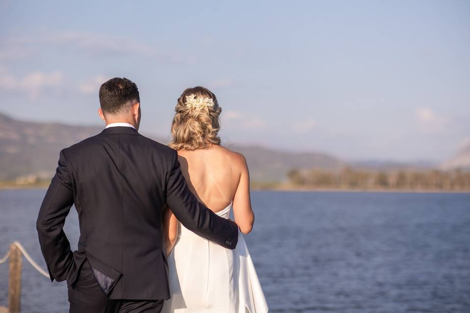 Bridal beauty in Greece.