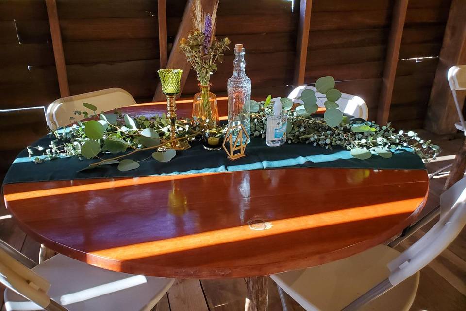 Cherry Tables in the barn
