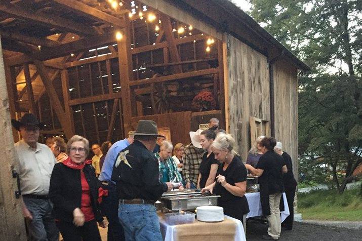 Party at the barn