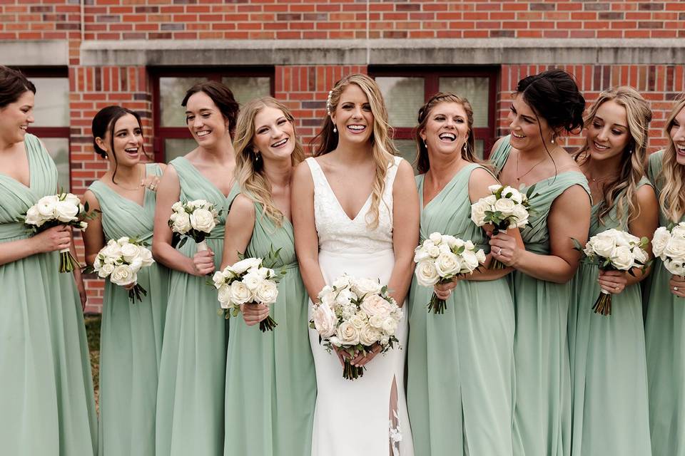 Bride + the girls