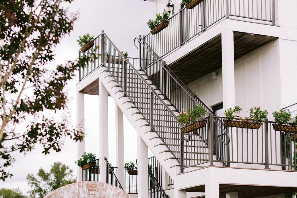 Stairs to bridal suite