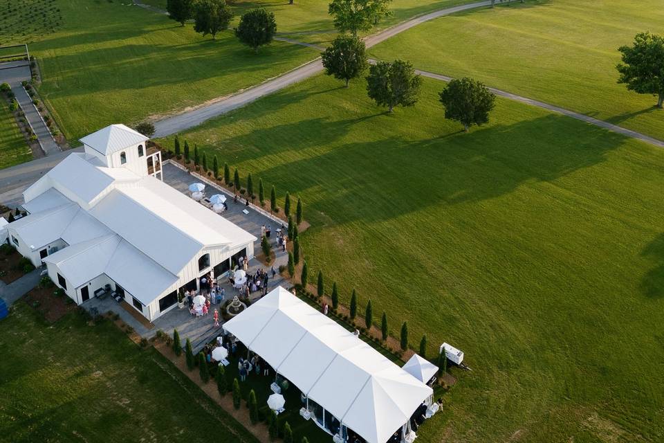 Aerial of venue
