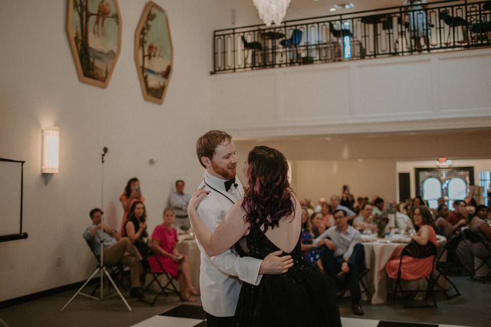 Bride and groom's first dance