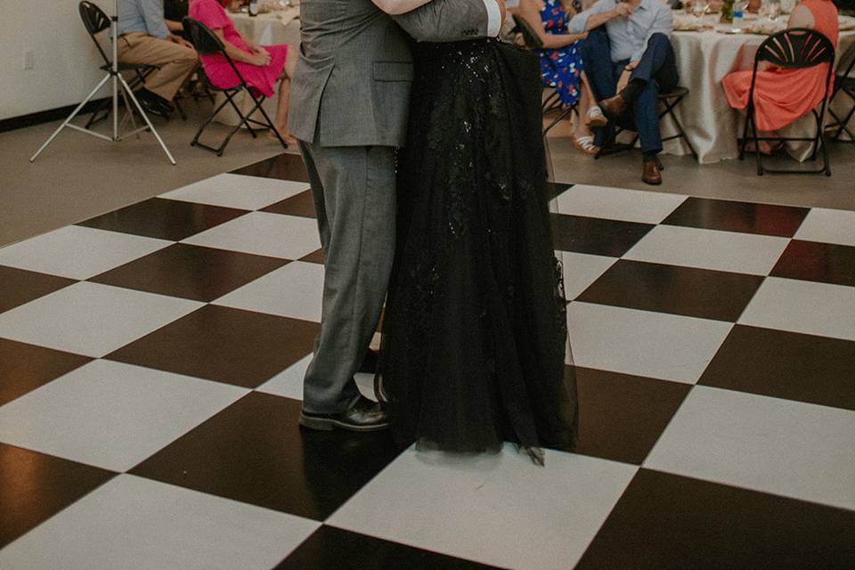 Bride dancing with dad