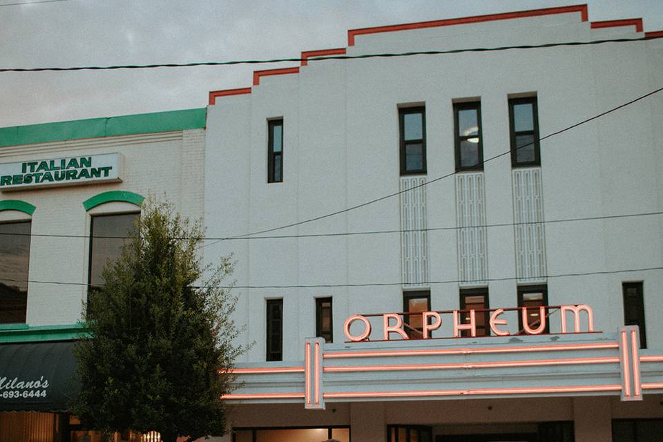 Couple outside of The Orpheum