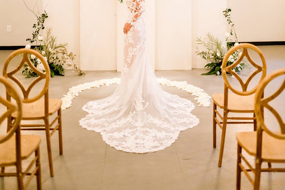 Bride at the altar