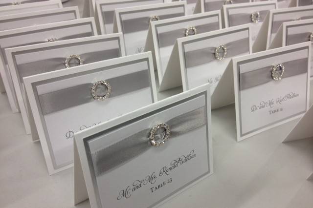 Silver Rhinestone Buckle Place Cards
Visit our website for more pictures and contact information! Http://www.FortLauderdaleInvitations.com !