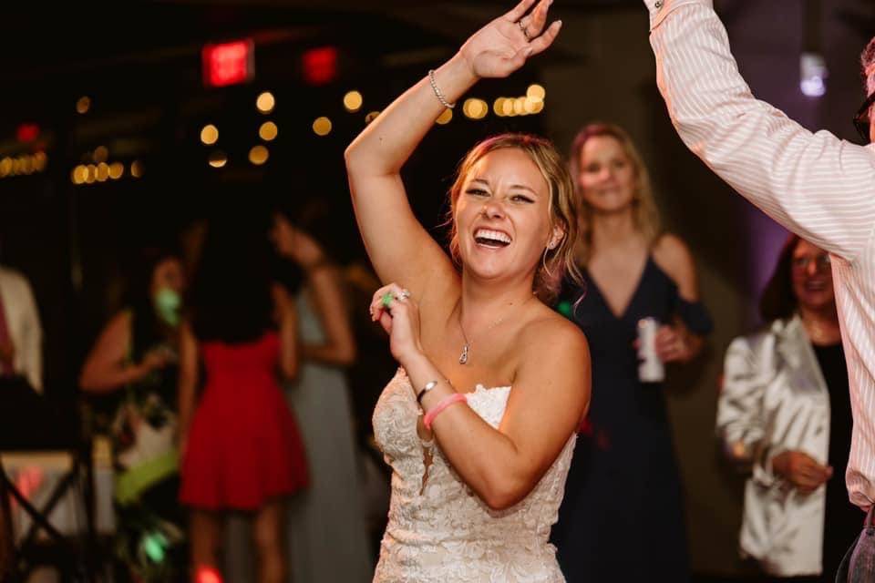 Bride dancing