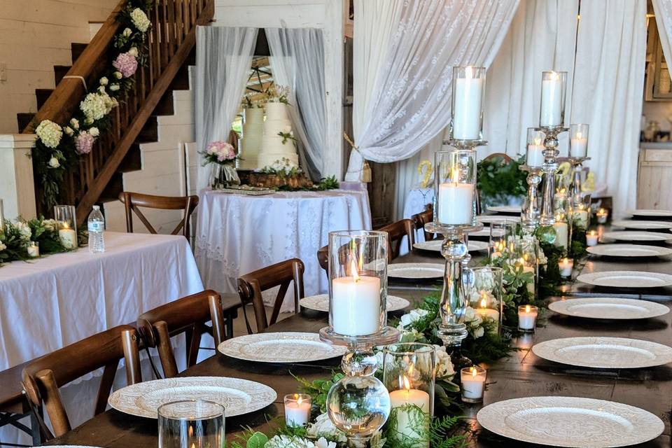 Wedding table scape