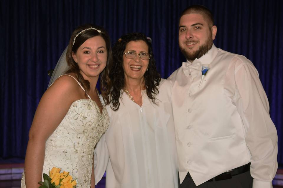 Gina & andrew on the rcl cruise wedding