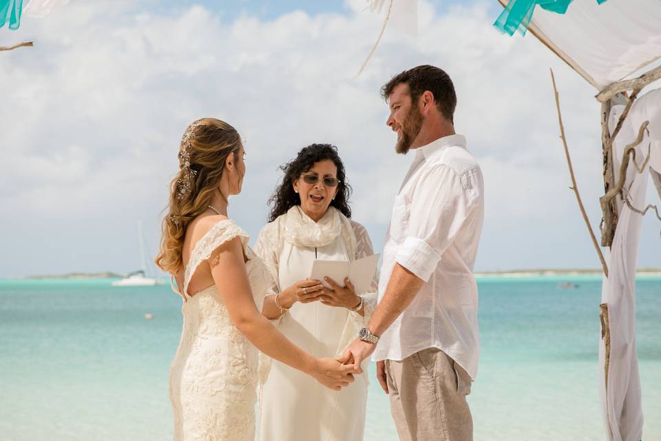 Exuma Bahamas Beach wedding