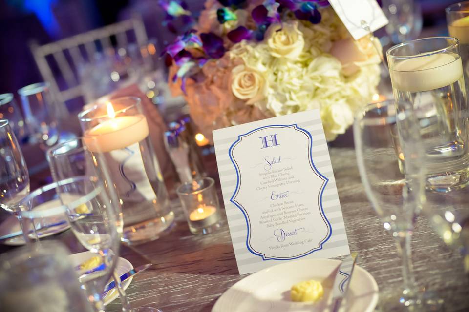 Menu Card - Tent Style (3 per table)