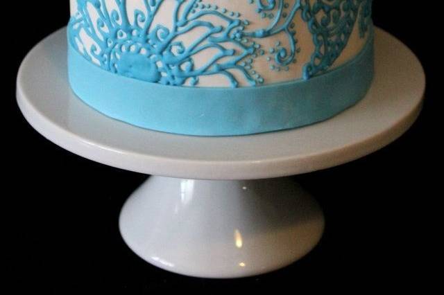 Teal Henna Design