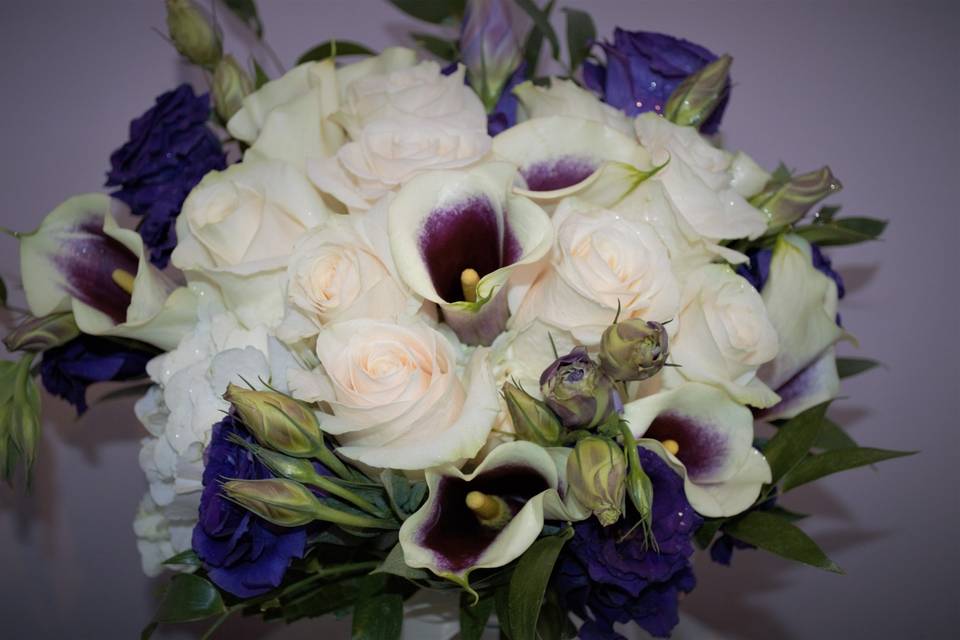 Purple Calla White Bridal