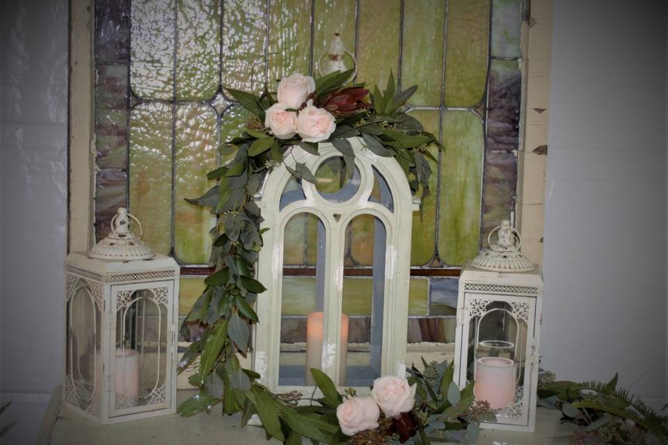 Flower Garland Antique Altar