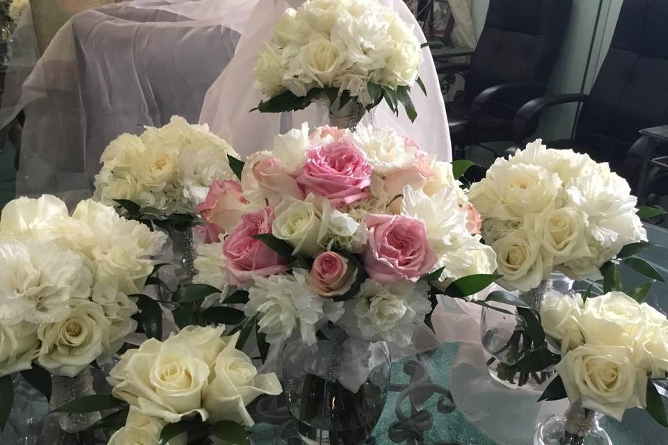 White and Pink Wedding Bouquet