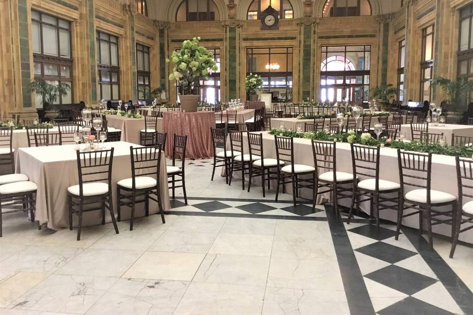 Tables at Train Station